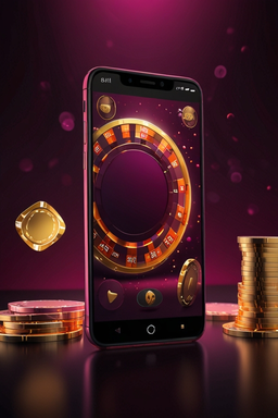 Mobile phone showing casino app